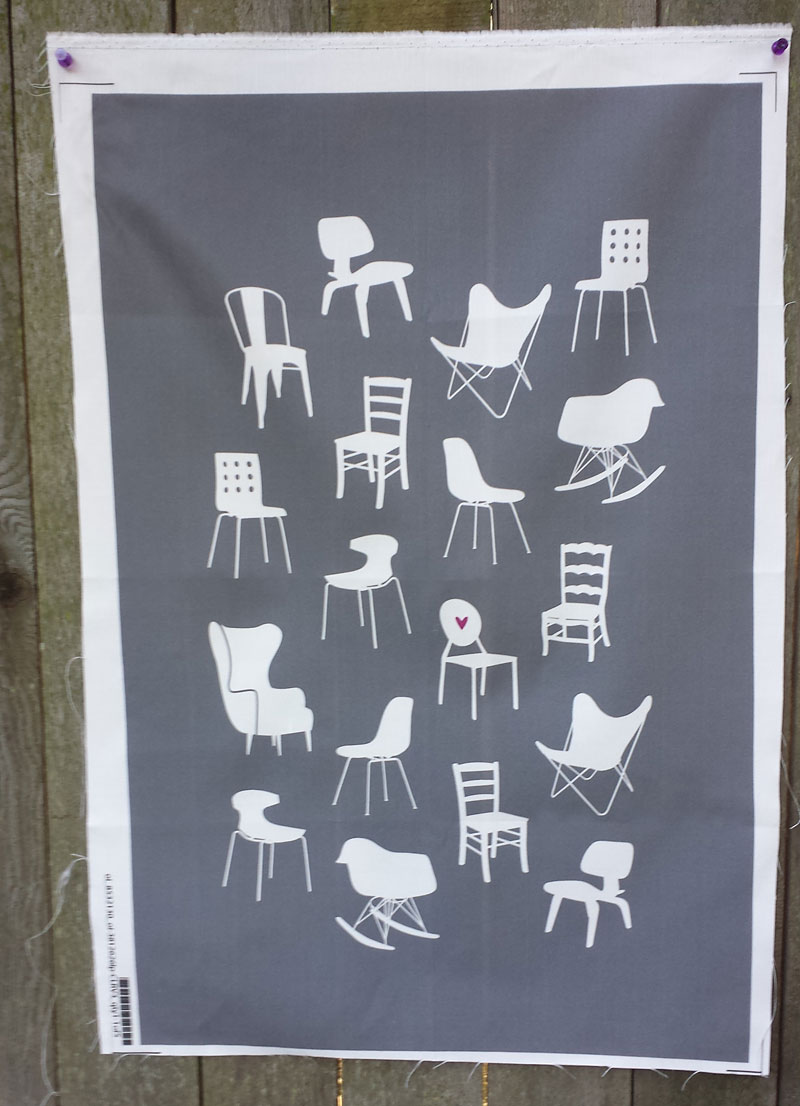 Lovely Chairs tea towel by Lellobird