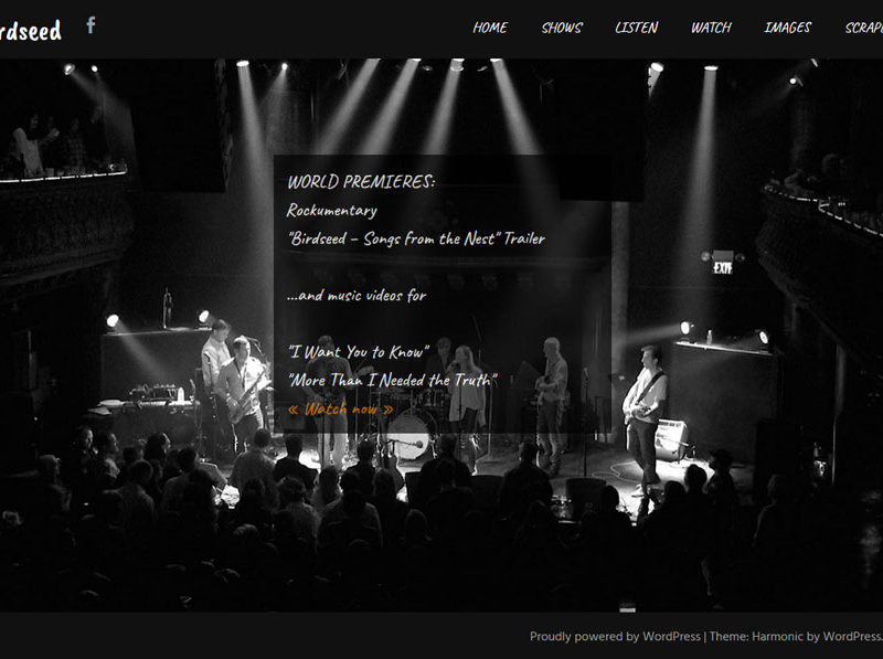 Birdseed band website by Lellobird