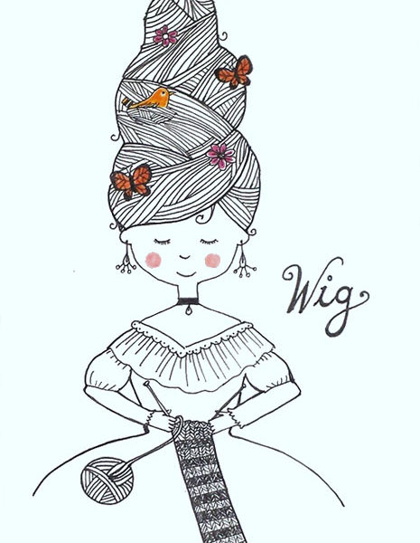 Wig illustration by Lellobird