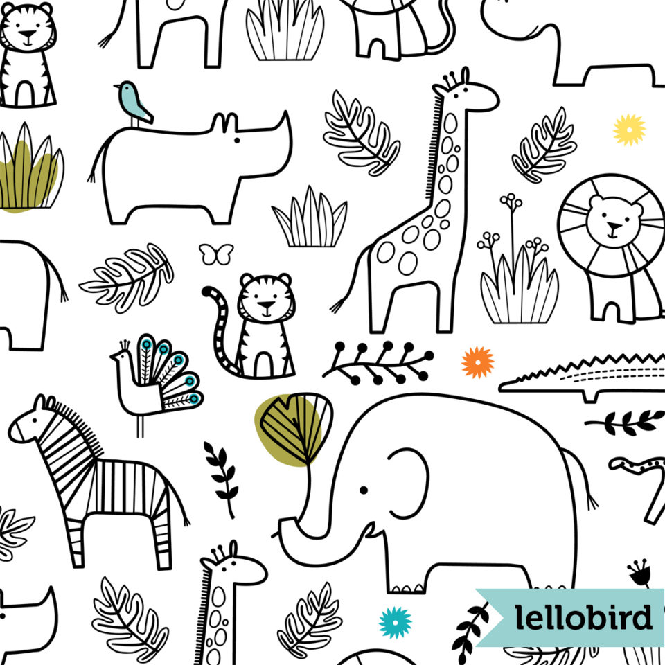 Coloring Book Zoo design by Lellobird