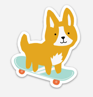 Skate Dog Sticker